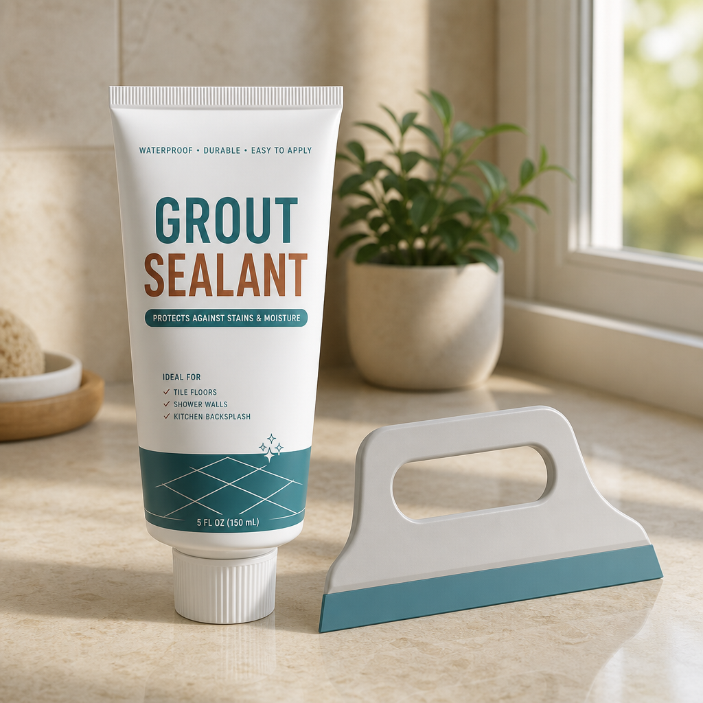 Grout Restoration Kit — sealant tube and scraper